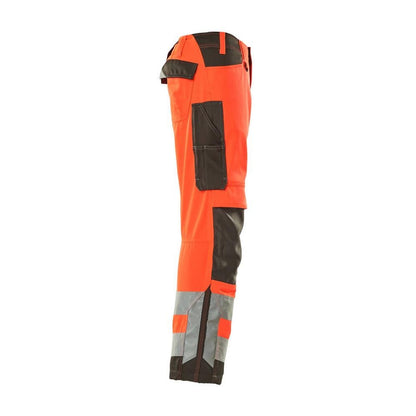 Pantaloni MASCOT® Kendal, rosso ad alta visibilità/antracite scuro