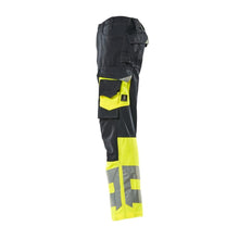 MASCOT® Leeds trousers, black blue/hi-vis yellow
