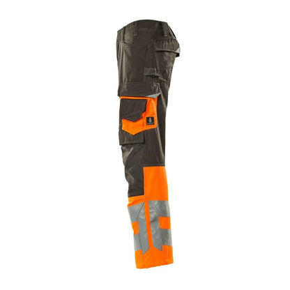 MASCOT® Leeds trousers, dark anthracite/hi-vis orange