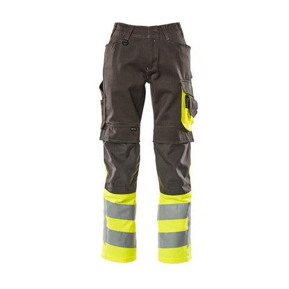 Pantaloni MASCOT® Leeds, antracite scuro/giallo alta visibilità