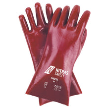 NITRAS PVC-Handschuhe, rot, EN 388 Baumwoll-Trikot | Packung (12 Paare)
