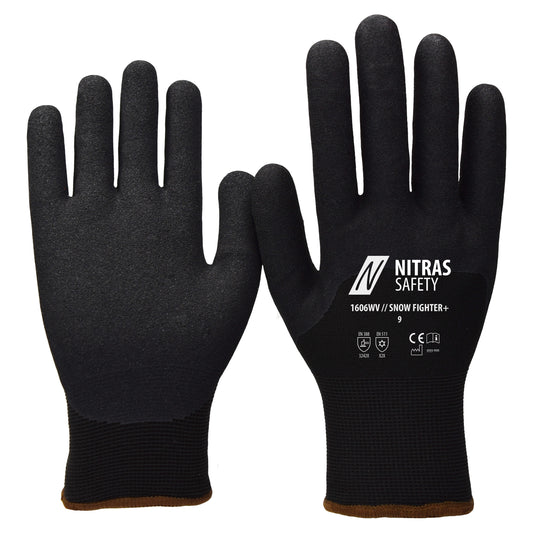 NITRAS SNOW FIGHTER+, Winterhandschuhe, schwarz