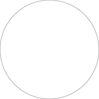Un fin contour noir formant un grand cercle vide, centré sur un fond blanc : voilà à quoi ressemble le dessous de verre Dunilin Ø 9 cm, blanc, de la société Duni GmbH, un élégant dessous de verre blanc non imprimé destiné à protéger la table, disponible en paquet de 500.