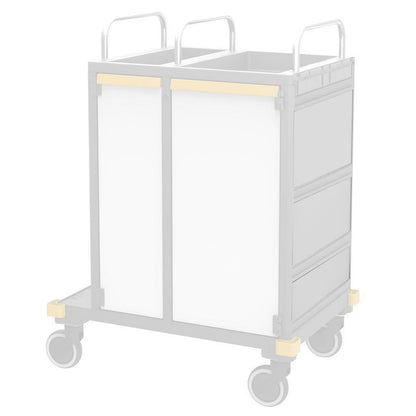 VERMOP parete laterale multiparete Bianco platino, 497 x 174 x 3 cm