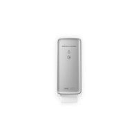 Das CWS PureLine Frontpanel für die Surface Cleaner Toilette ist ein silberner, wandmontierter Spender mit sichtbarem Druckhebel, minimalen Textanweisungen und modernem Design, abgebildet vor einem weißen Hintergrund.