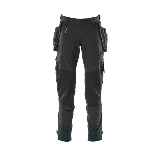 Hose mit Hängetaschen, Stretch Hose, schwarzblau