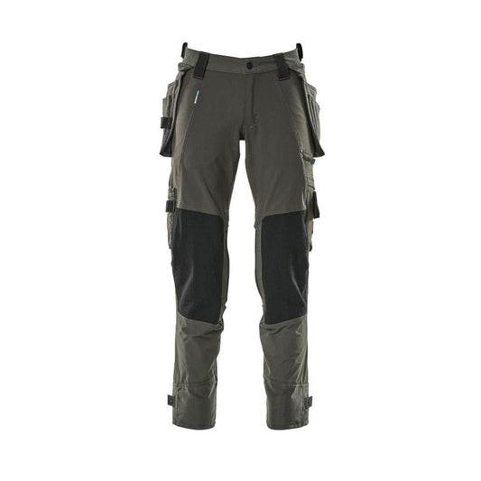 Pantaloni con tasche appese, pantalone stretch, antracite scuro