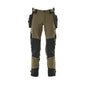 Hose mit Hängetaschen, Stretch Hose, moosgrün