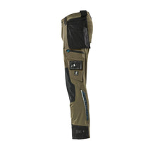 Hose mit Hängetaschen, Stretch Hose, moosgrün