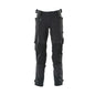 Pantaloni con tasche sulle ginocchia in Dyneema, pantaloni elasticizzati, nero-blu
