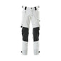 Pantaloni con tasche sulle ginocchia in Dyneema, pantaloni elasticizzati, bianco