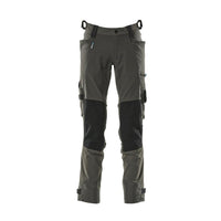 Trousers with knee pockets made of Dyneema, stretch trousers, dark anthracite