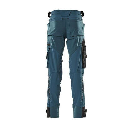 Pantaloni con tasche al ginocchio in Dyneema, pantaloni elasticizzati, petrolio scuro