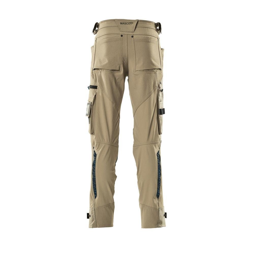 Pantalon avec poches genoux en Dyneema, pantalon stretch, kaki clair