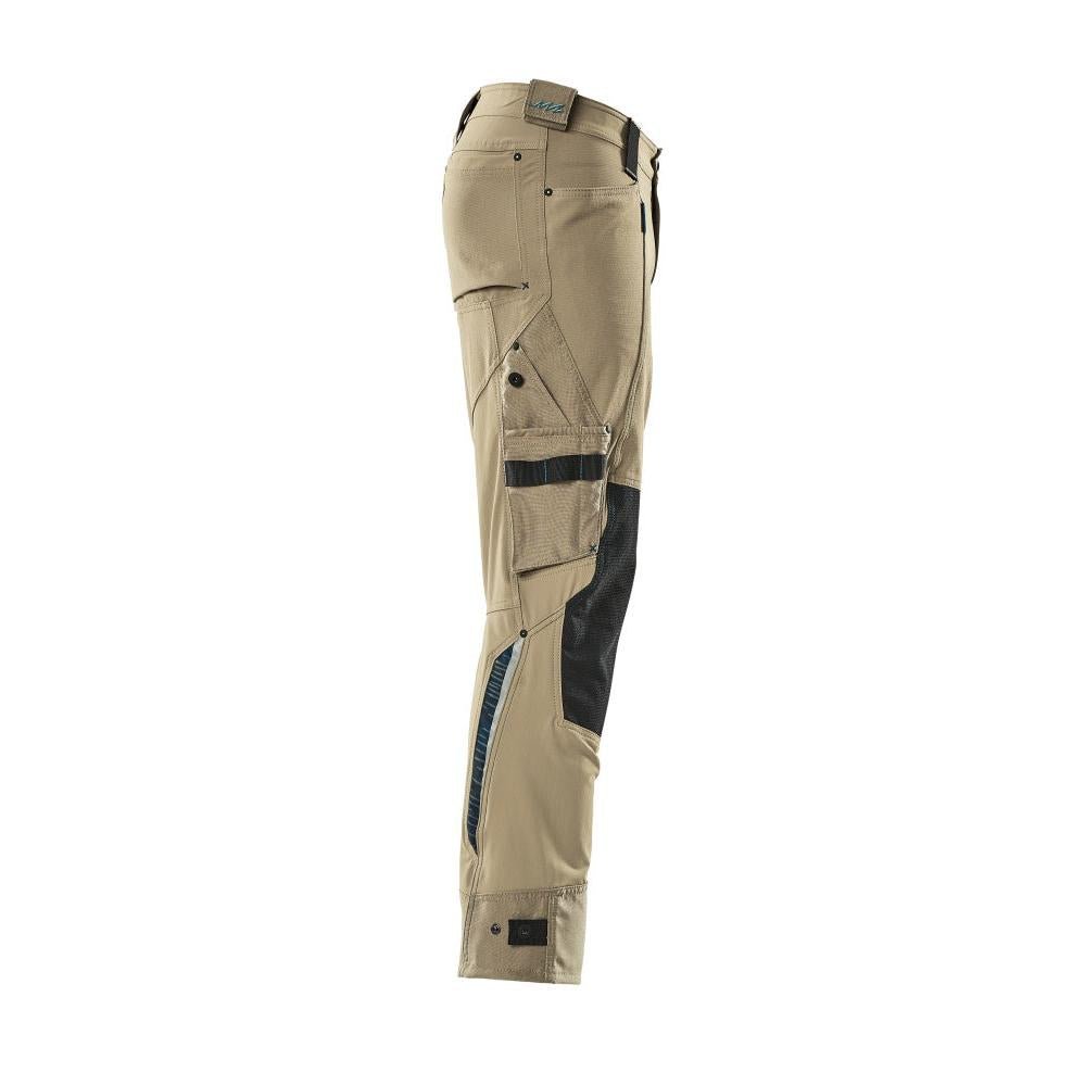 Pantalon avec poches genoux en Dyneema, pantalon stretch, kaki clair