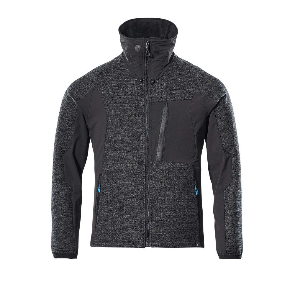 Giacca, in maglia, con cardigan in membrana