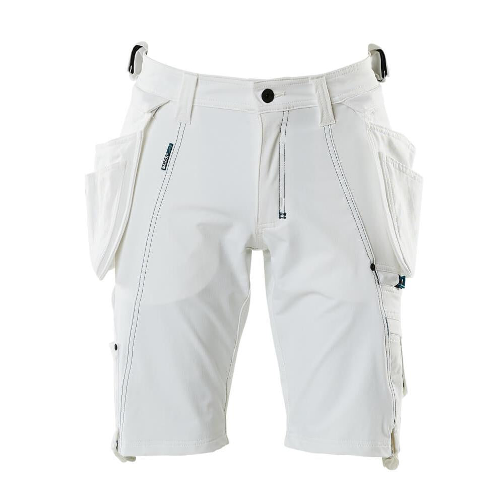 Shorts,abnehmbaren Hängetaschen,Stretch Handwerkershorts, weiss