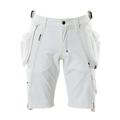 Shorts,abnehmbaren Hängetaschen,Stretch Handwerkershorts, weiss