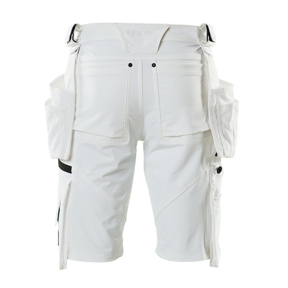 Shorts,abnehmbaren Hängetaschen,Stretch Handwerkershorts, weiss
