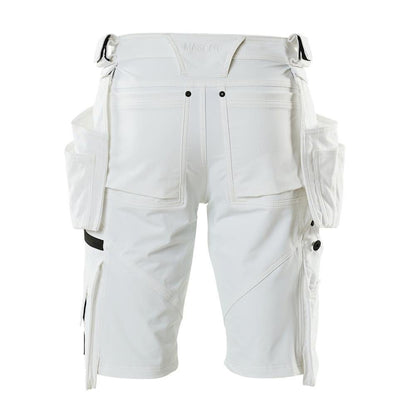 Shorts,abnehmbaren Hängetaschen,Stretch Handwerkershorts, weiss