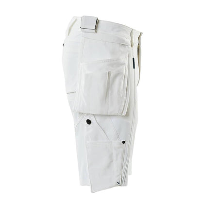 Shorts,abnehmbaren Hängetaschen,Stretch Handwerkershorts, weiss