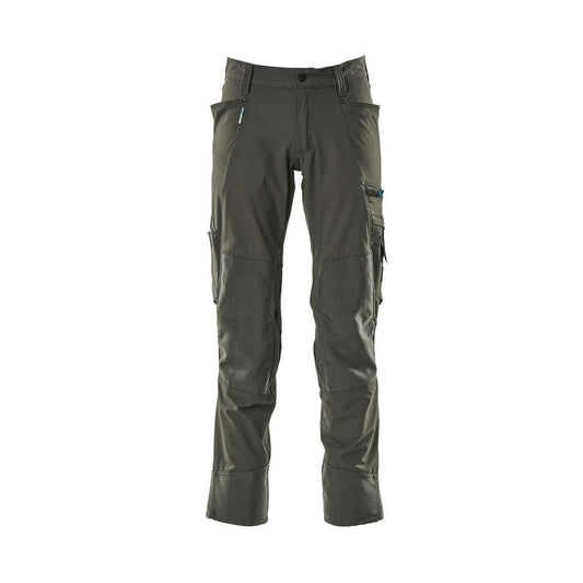 Hose mit Knietaschen, Stretch, leicht Hose, dunkelanthrazit