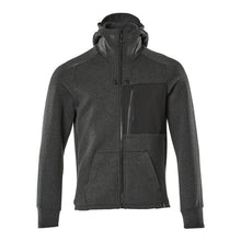 Kapuzensweatshirt, Reißverschluss Kapuzensweatshirt, Schwarz-meliert/Schwarz