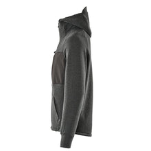 Kapuzensweatshirt, Reißverschluss Kapuzensweatshirt, Schwarz-meliert/Schwarz