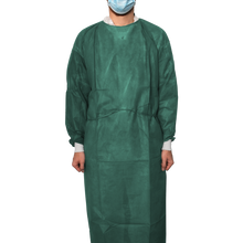 MaiMed-Coat Protect Comfort, camice protettivo in pile con polsini in cotone, d.-verde, lunghezza 136 cm, 10 pezzi/confezione. | Confezione (10 pezzi)
