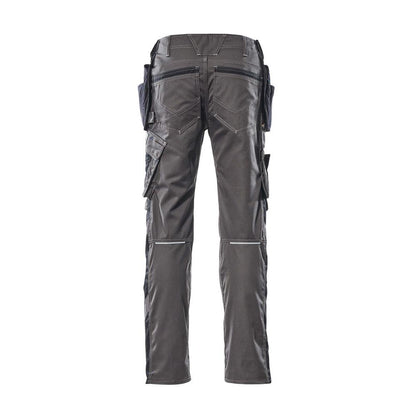 Pantalon avec poches suspendues, pantalon léger, anthracite foncé/noir
