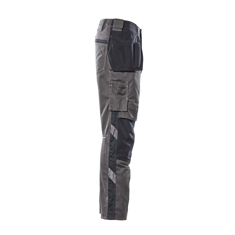 Pantalon avec poches suspendues, pantalon léger, anthracite foncé/noir