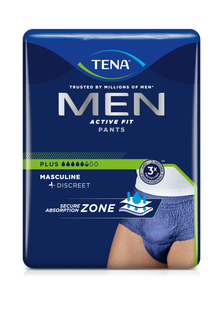 Culottes absorbantes TENA Men Active Fit Pants Plus, bleues