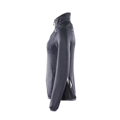 Fleece sweater with short zipper, women's microfleece jacket