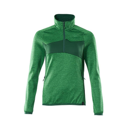 Fleece sweater with short zipper, women's microfleece jacket