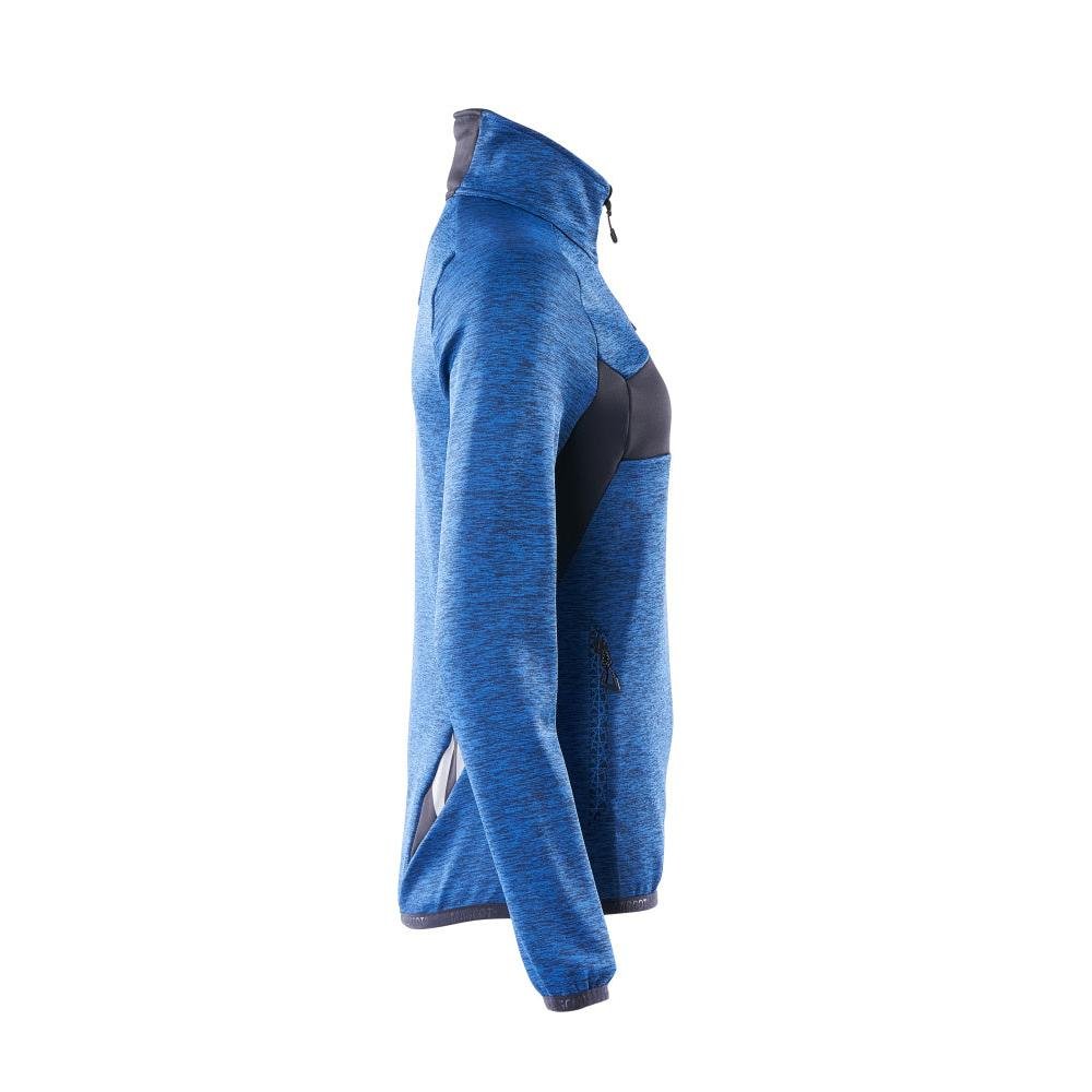 Fleece sweater with short zipper, women's microfleece jacket