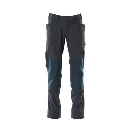 Pants, knee pockets, ULTIMATE STRETCH pants, black-blue