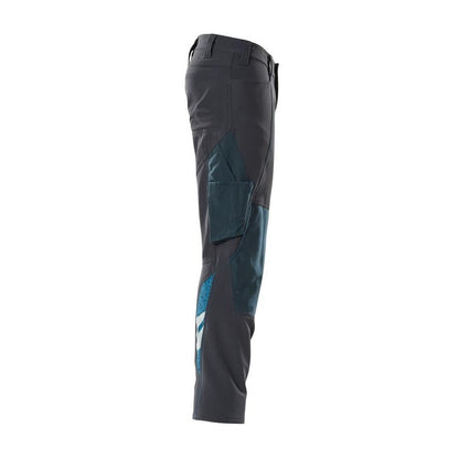 Pants, knee pockets, ULTIMATE STRETCH pants, black-blue
