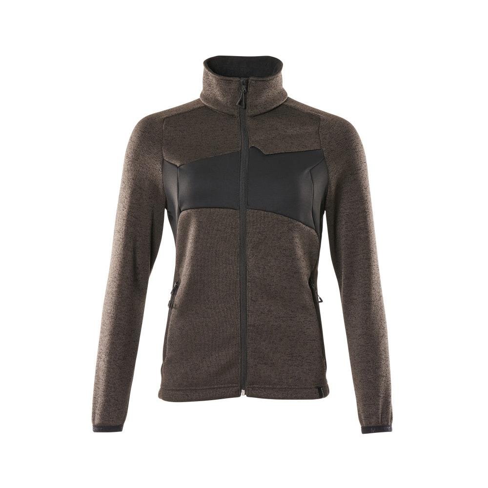 Maglione lavorato a maglia con cerniera, cardigan da donna