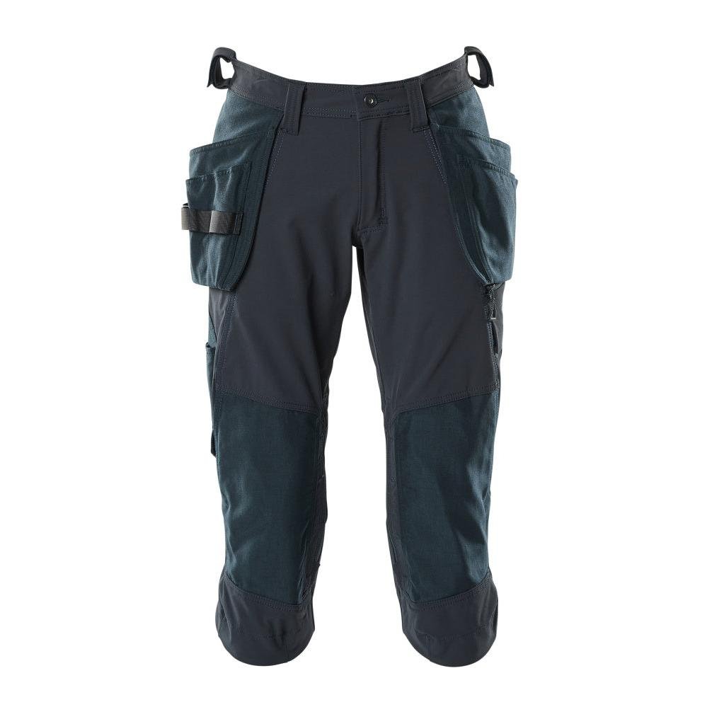 Pantaloni tre quarti, tasche appese, pantalone tre quarti artigianale stretch