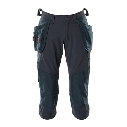 Pantaloni tre quarti, tasche appese, pantalone tre quarti artigianale stretch