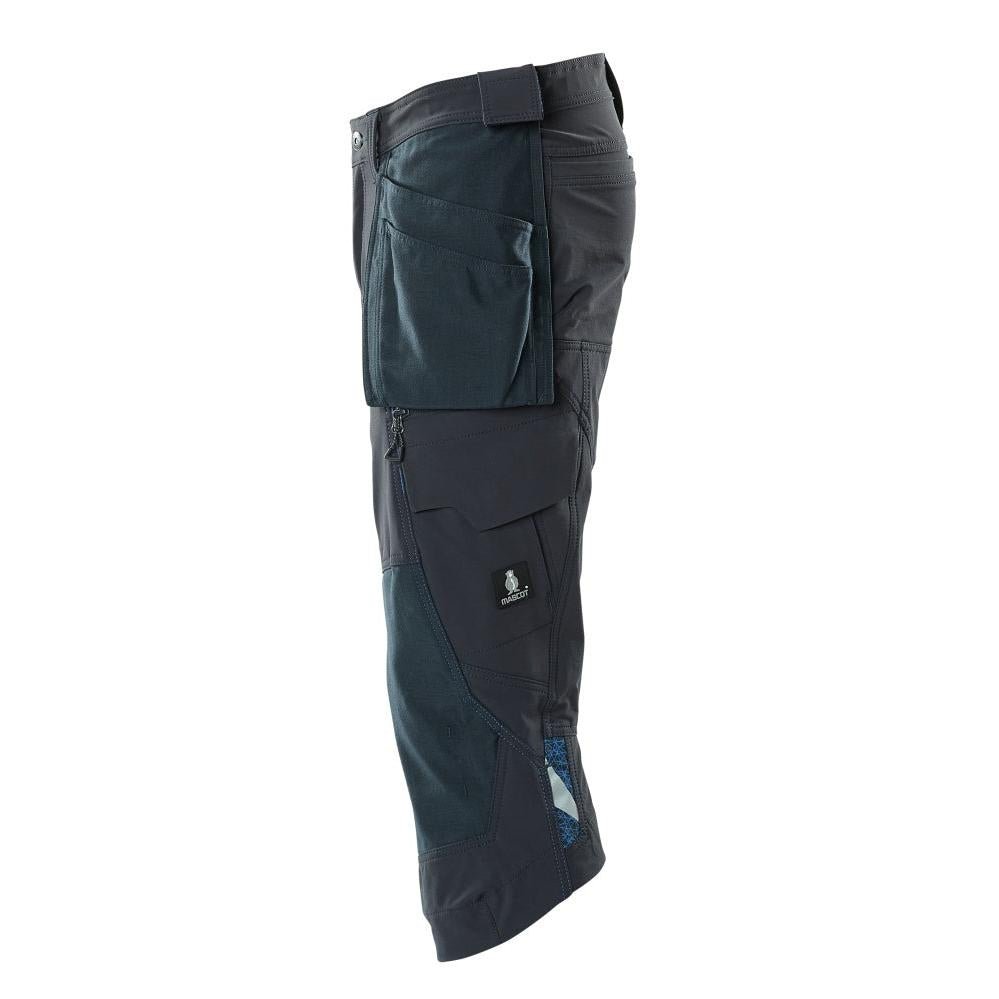 Pantaloni tre quarti, tasche appese, pantalone tre quarti artigianale stretch