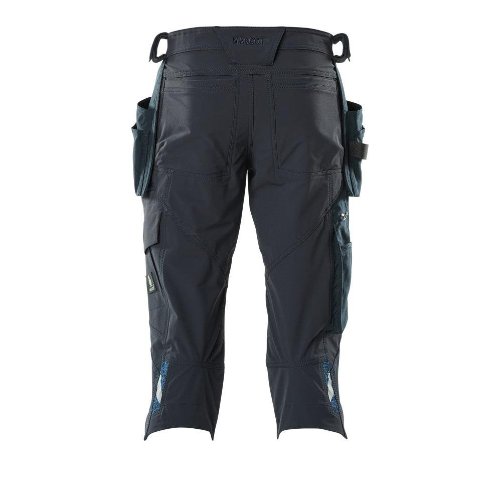 Pantaloni tre quarti, tasche appese, pantalone tre quarti artigianale stretch