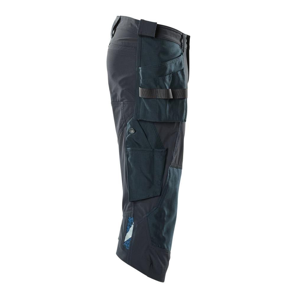 Pantaloni tre quarti, tasche appese, pantalone tre quarti artigianale stretch