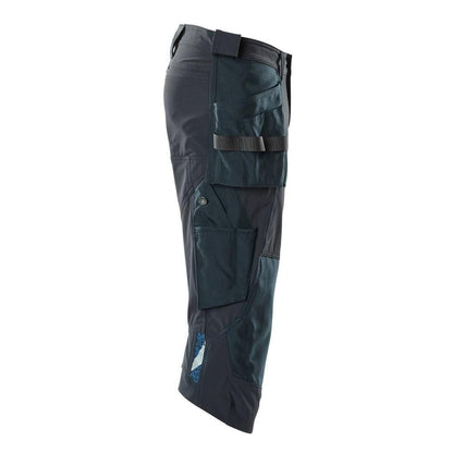 Pantaloni tre quarti, tasche appese, pantalone tre quarti artigianale stretch