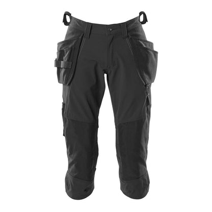 Pantaloni tre quarti, tasche appese, pantalone tre quarti artigianale stretch
