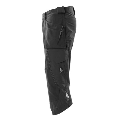 Pantaloni tre quarti, tasche appese, pantalone tre quarti artigianale stretch