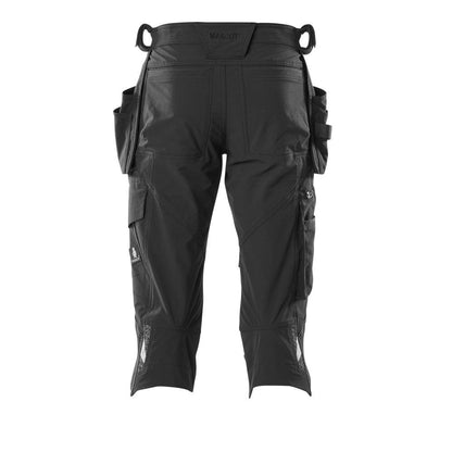 Pantaloni tre quarti, tasche appese, pantalone tre quarti artigianale stretch