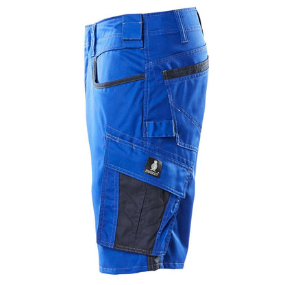 Short, short léger, bleu maïs/bleu noir