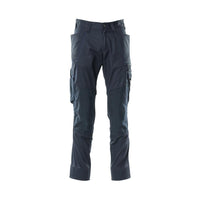 Trousers with knee pockets, extra light trousers, black-blue