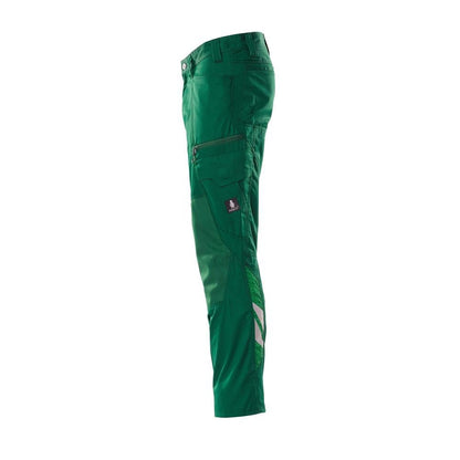 Pants with knee pockets, extra light pants, green